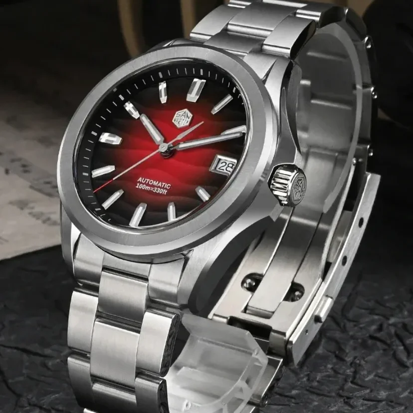 時計 SAN MARTIN automatic San Martin Men Automatic Watch 39mm Mechanical Wristwatch 100M