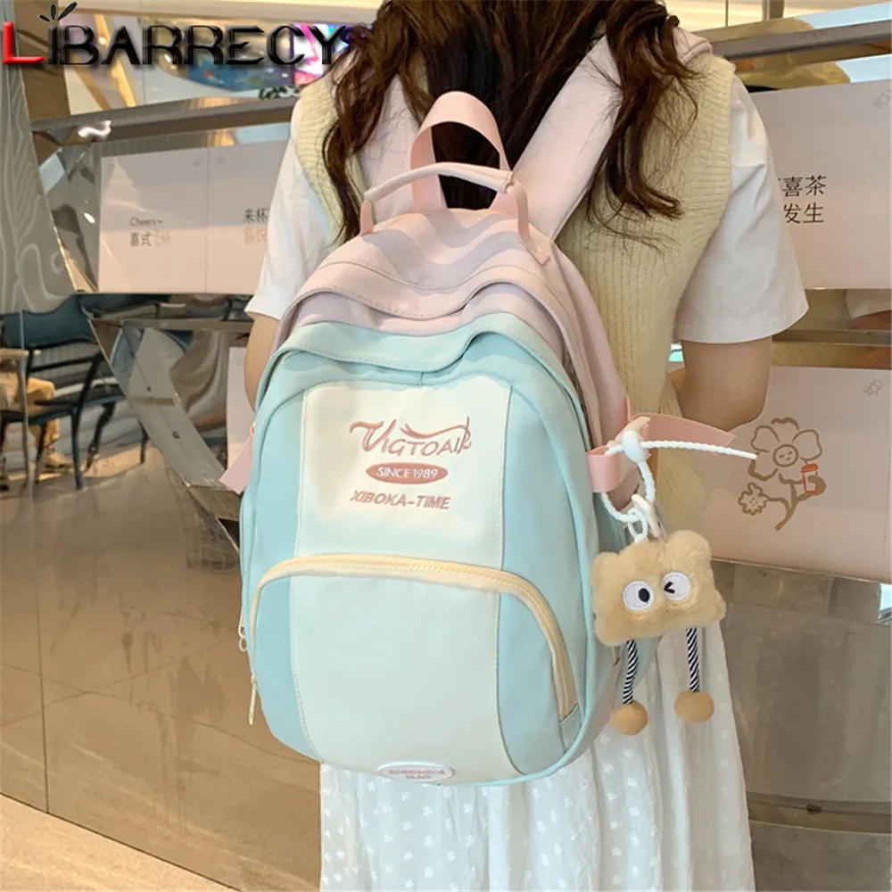 Cute Women Backpacks Waterproof Multi-Pocket Nylon School Bookpack for Student Female Girls Kawaii Laptop Book Pack Mochilas