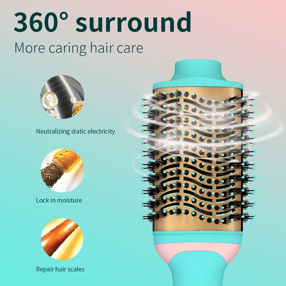 جديد وصول المهنية البيضاوي الشكل فرشاة الهواء الساخن مخصص اللون/شعار تفجير مجفف الشعر متعدد الطراز أدوات مختلفة نمط الشعر