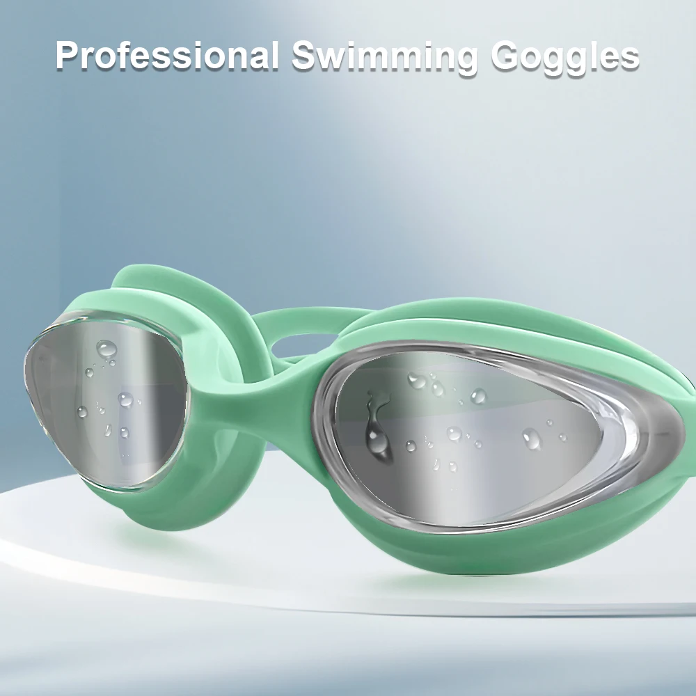 Professional Swimming Goggles for Men Women Waterproof Adjustable Silicone Swim Glasses Anti-fog Electroplate Lens Swim Eyewear