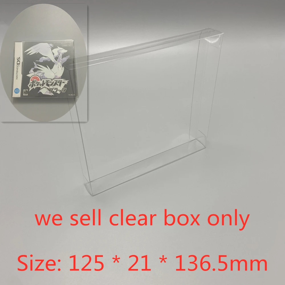PET Box Protector For The Pokémon Compan Transparent Collect Boxes For Nintendo DS NDS Game Shell Clear Display Case For JPN US