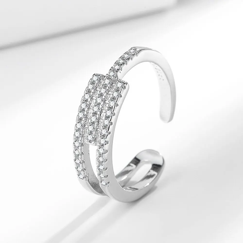 

Кольцо из стерлингового серебра 925 пробы, вращающееся кольцо с цирконием, женское модное простое ювелирное изделие на день рождения, свадьбу, годовщину, подарок