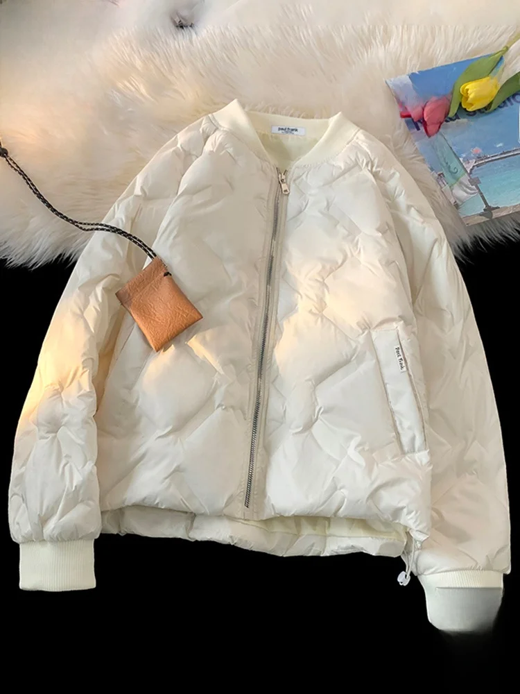 

PaulFrank Thiened Winter Jaet ex Zipper Closure Warm Outerwear Bread Sle Polyester Fiber Long Sve Stand Collar