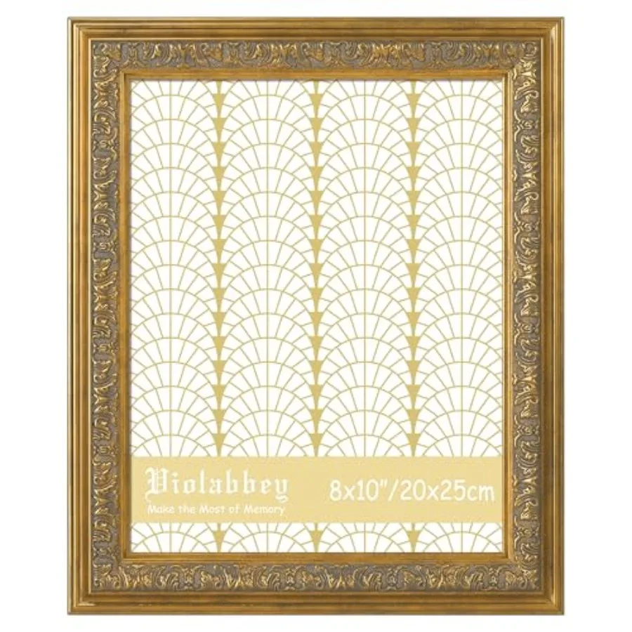 

Picture Frame, Vintage Photo Frames Ornate without Mat for Tabletop or Wall Hanging