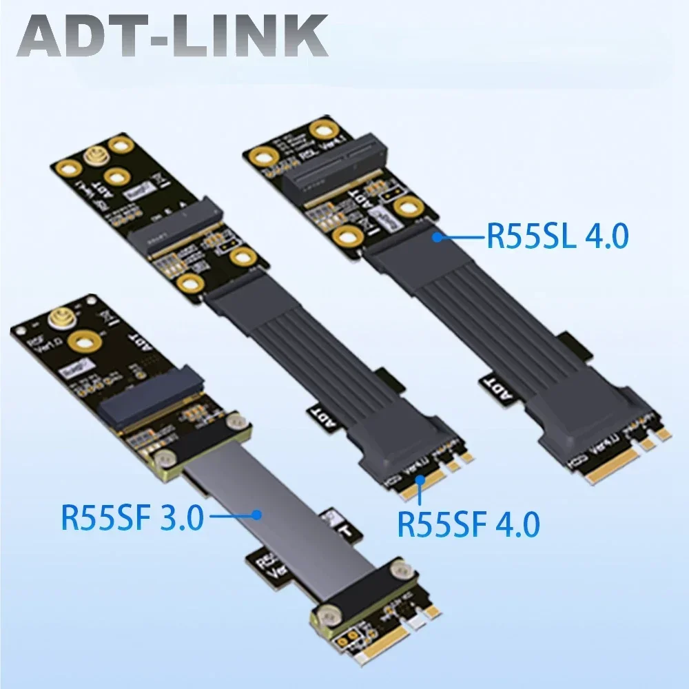 ADT-LINK M2 M.2 Key A.E. WiFi Riser Card Extension Cable M.2 WiFi To M.2 WiFi R55SF R55SL 4.0 PCIE 3.0 4.0 Mainboard PC Extender