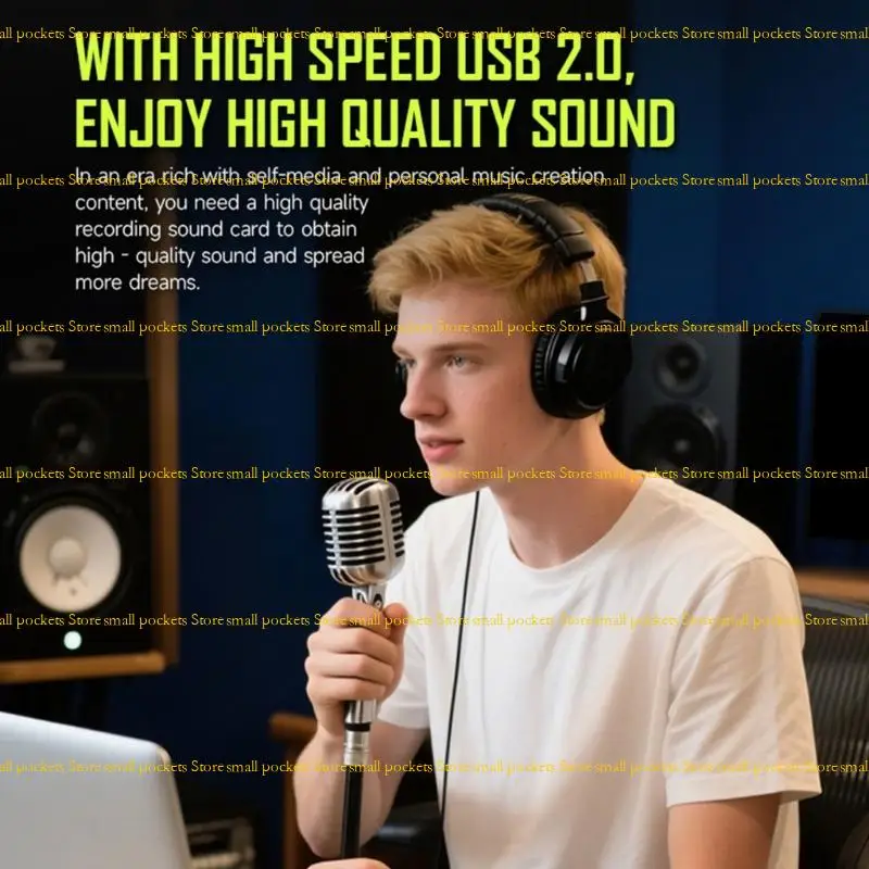 R1WD プラグアンドプレイ USB 録音サウンドカード メタルスタジオ品質オーディオインターフェイス