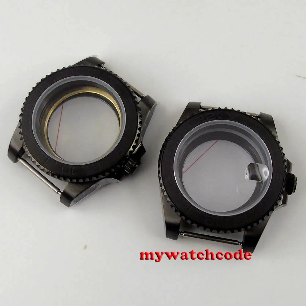 

40mm Sapphire Glass Ceramic PVD Bezel Watch Case Fit EtA 2824 2836 NH35 NH36 Miyota 8215 821AMOVEMENT