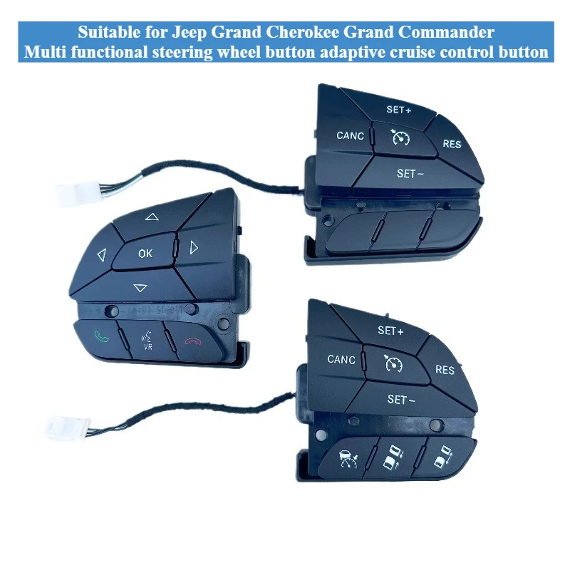 

For Jeep Grand Cherokee Grand Commander Free Light Steering Wheel Button Adaptive Cruise Control Multifunction Button