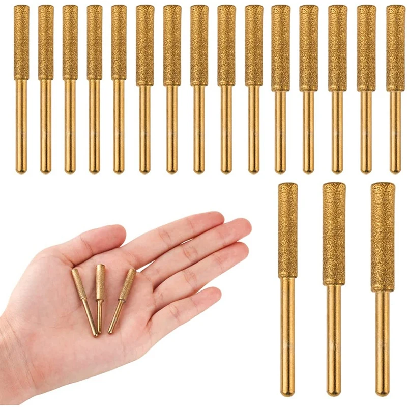 18PCS Diamond Chainsaw Sharpener Bits, Diamond Stone Chain Saw Chainsaw Sharpener For Polishing Chain Grinding Tool