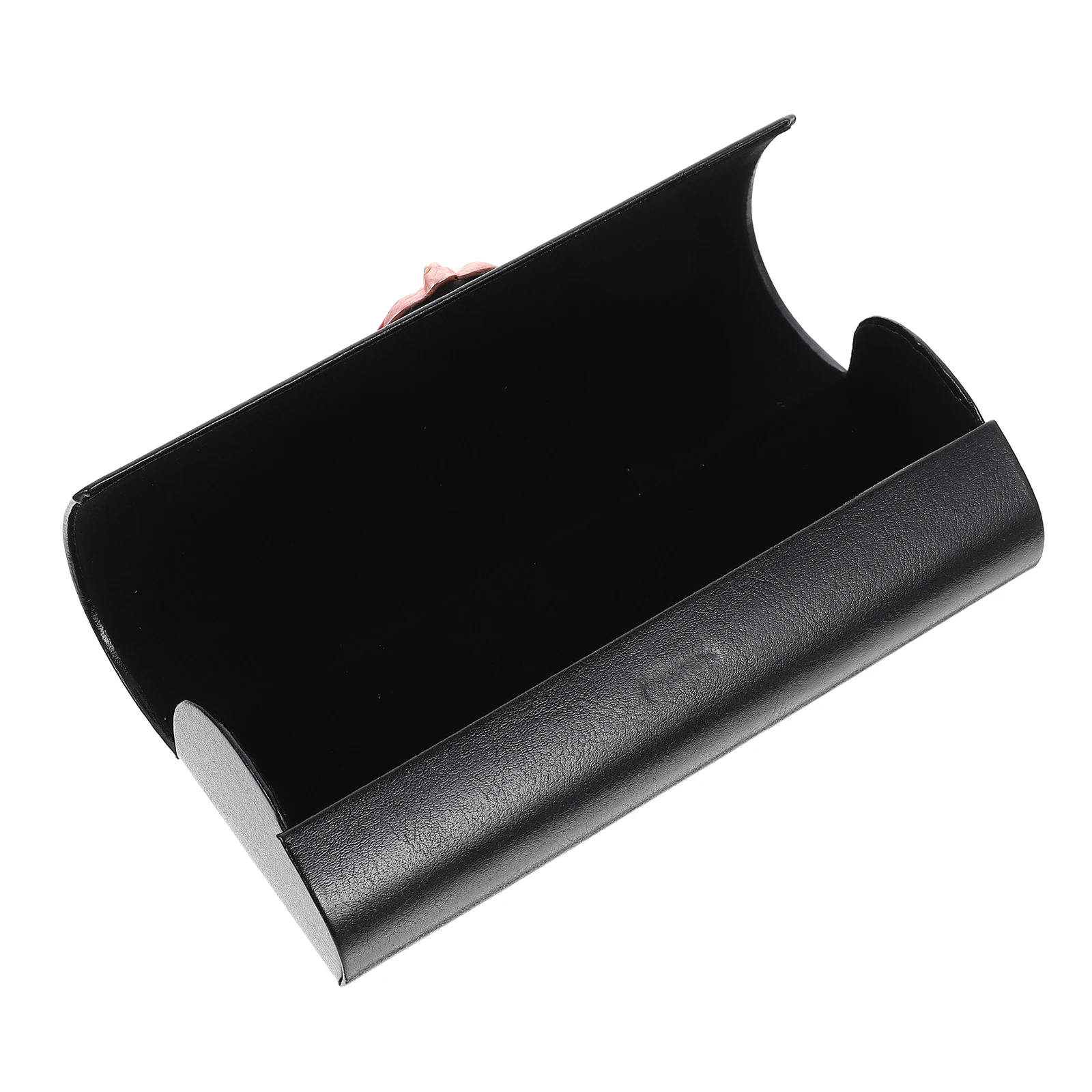 

Sturdy Portable Glasses Storage Box Eyeglass Case For Myopia Sunglasses Household Use Scratch Proof Protection (Black)