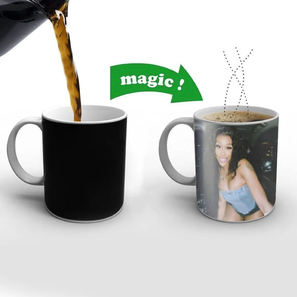 Singer SZA SOS Magic Hot Cold Heat Temperature Sensitive Color-Changing Coffee Tea Milk Mug Cup