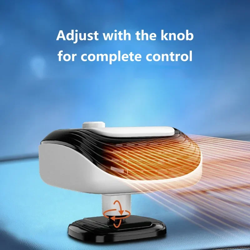 360° Rotation Winter Fast Car Heater 12V/24V Car Heater Fan Large Blowing Area Adjustable Wind Speed Windshield Defogging 2026