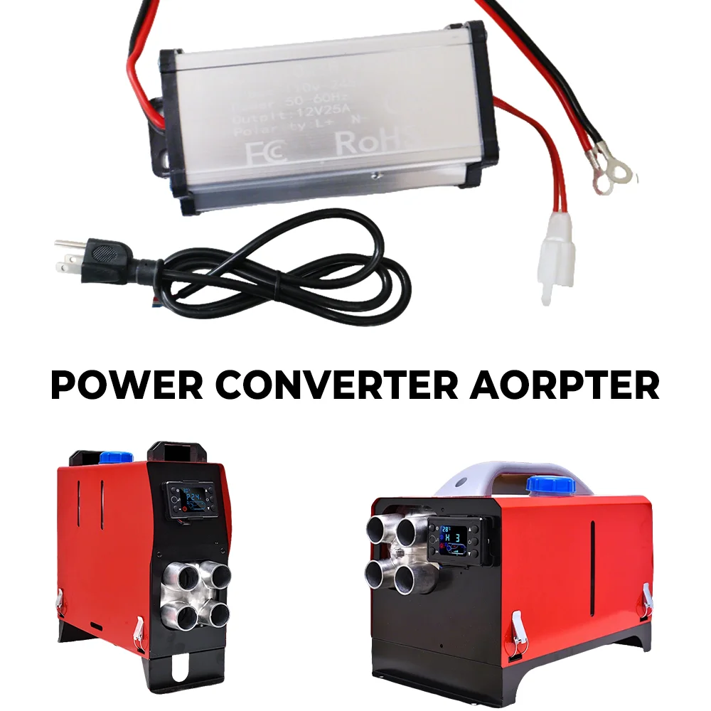 

Diesel Air Heater Adapter Power Cord 230V To 12V EU/UK/US Plug Power Converter Adapter For 5KW-8KW All-in-one Diesel Air Heater