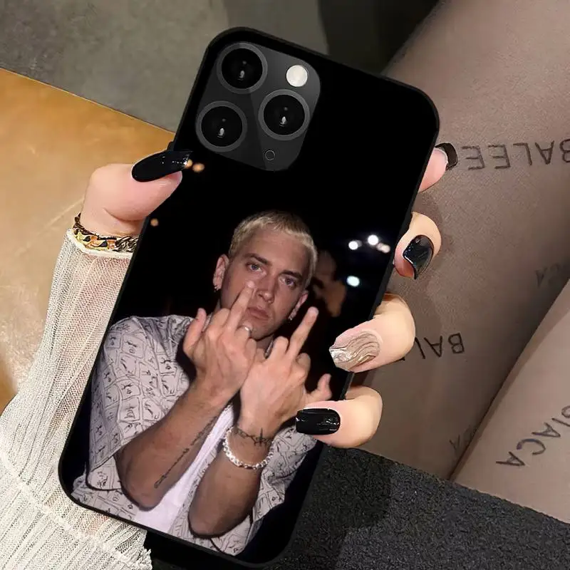 Rapper Eminem America Phone Case For iPhone 11 12 Mini 13 14 PRO XS MAX X XR 6 7 8  Plus Shell image 3