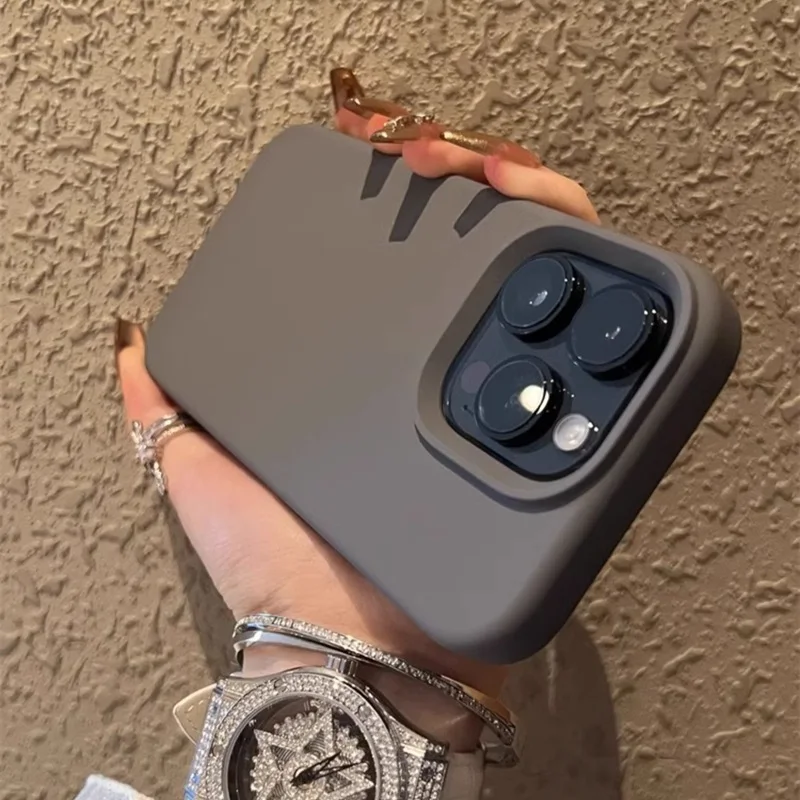 Luxury Silicone Shockproof Phone Case For iPhone 17 Air 16 15 14 13 12 11 Pro Max Plus 16E High Guality Solid Color Cases Cover - náhled 2