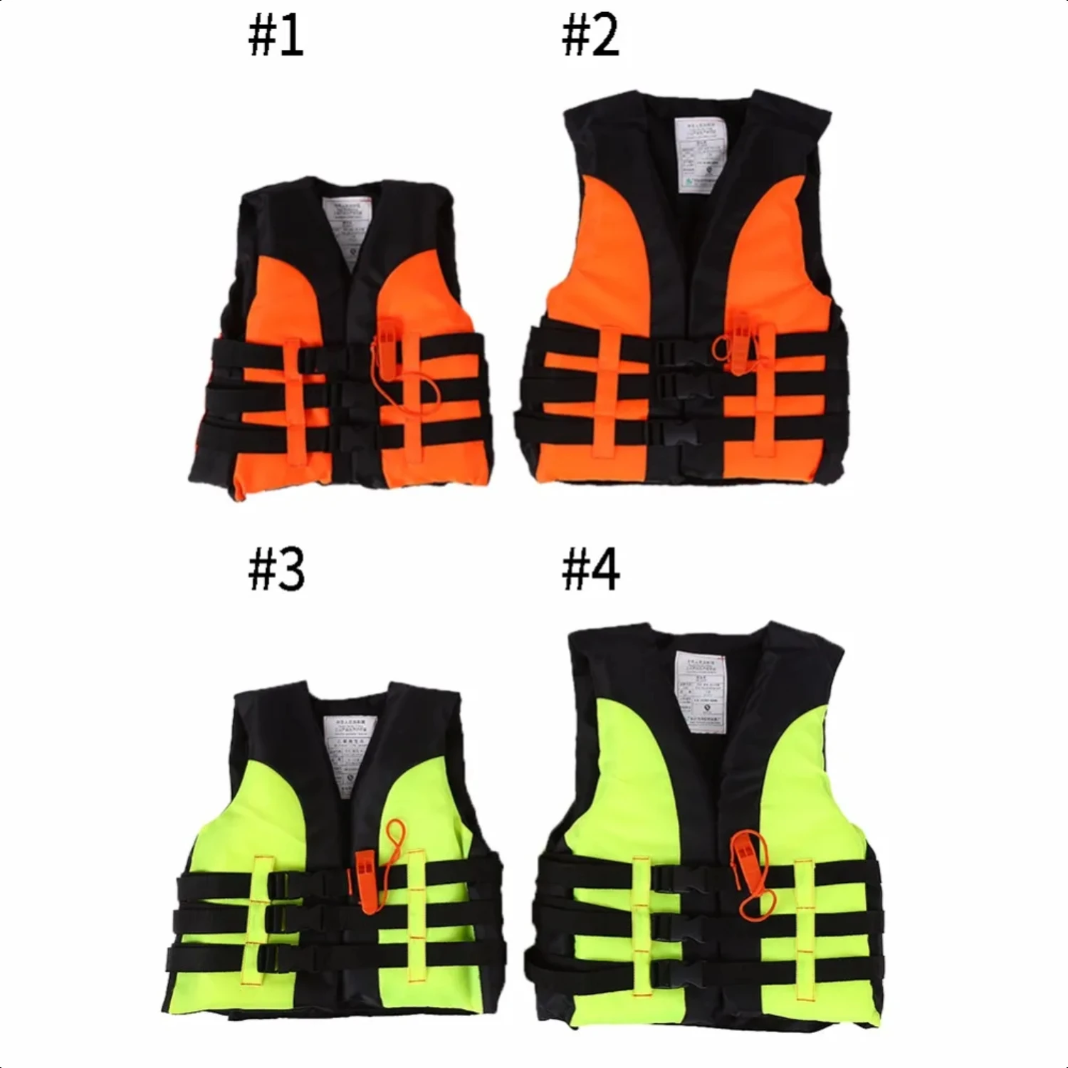 Child Swimming Life Vest Boating Drifting Water-skiing Safety Life Jacket Swimwear with Survival Whistle  2-12 Years Children