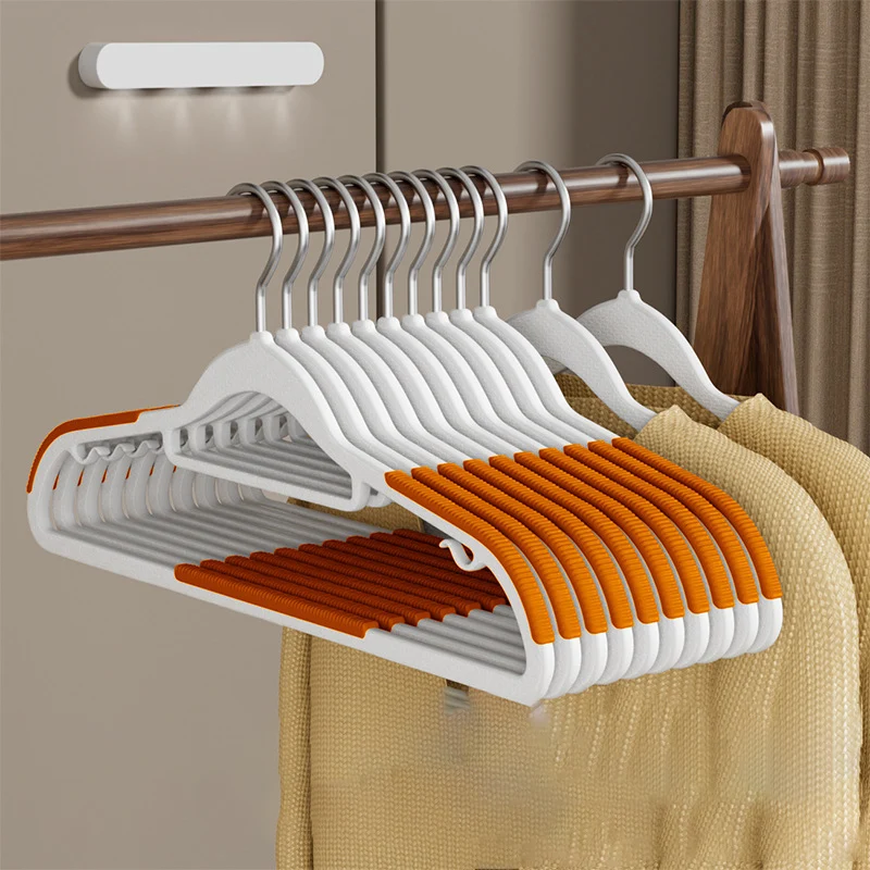 

10Pcs Space Saving Multifunctional Wet and Dry Household Hanger Hook Suitable for Hanging Clothes Bedroom Wardrobe Anti-Slip
