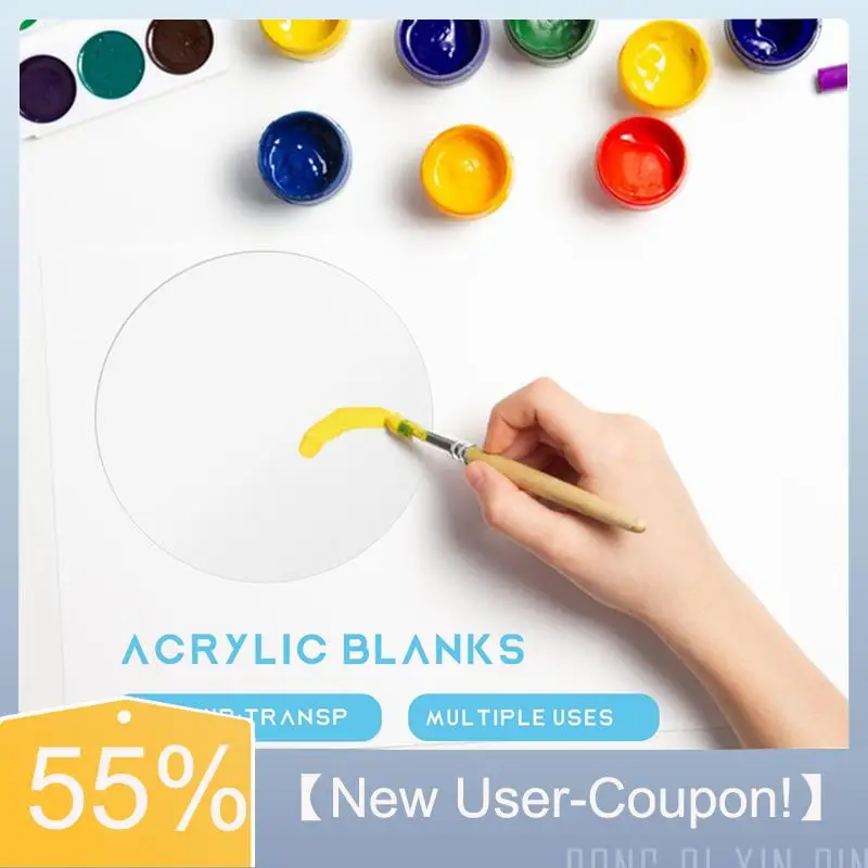 Special Offer~18 Pcs Clear Acrylic Disc 4 Inch Circle Acrylic Sheet Thick Circle Acrylic Rounds Blanks Acrylic Panel For DIY Cra