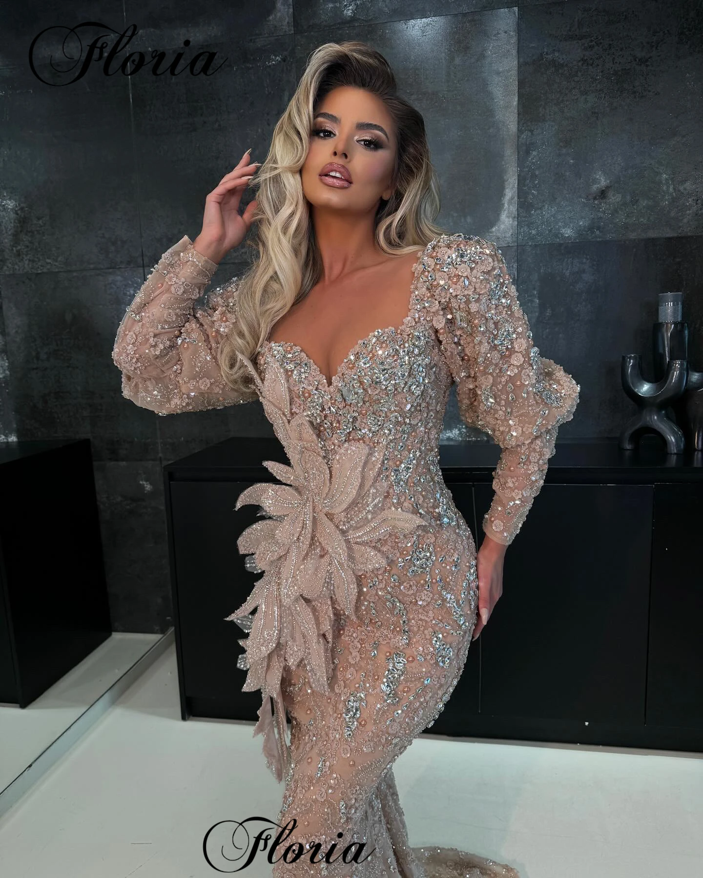 2024 High Fashion Evening Dresses Mermaid Crystals Formal Occasion Dresses Luxury Vestidos Para Mujer Celebrity Dresses Long