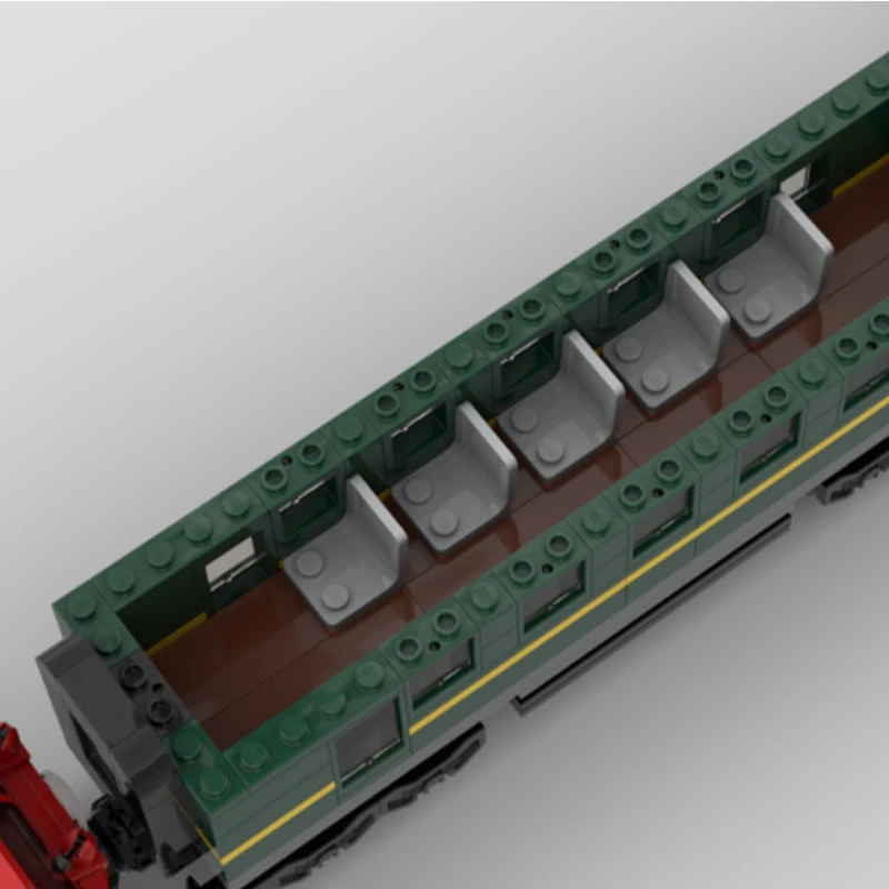 MOC City Eisenbahn Langer Gleisverkehr Expresszug-Modell Bausteine Technik-Display Bausteine Jungen Spielzeug