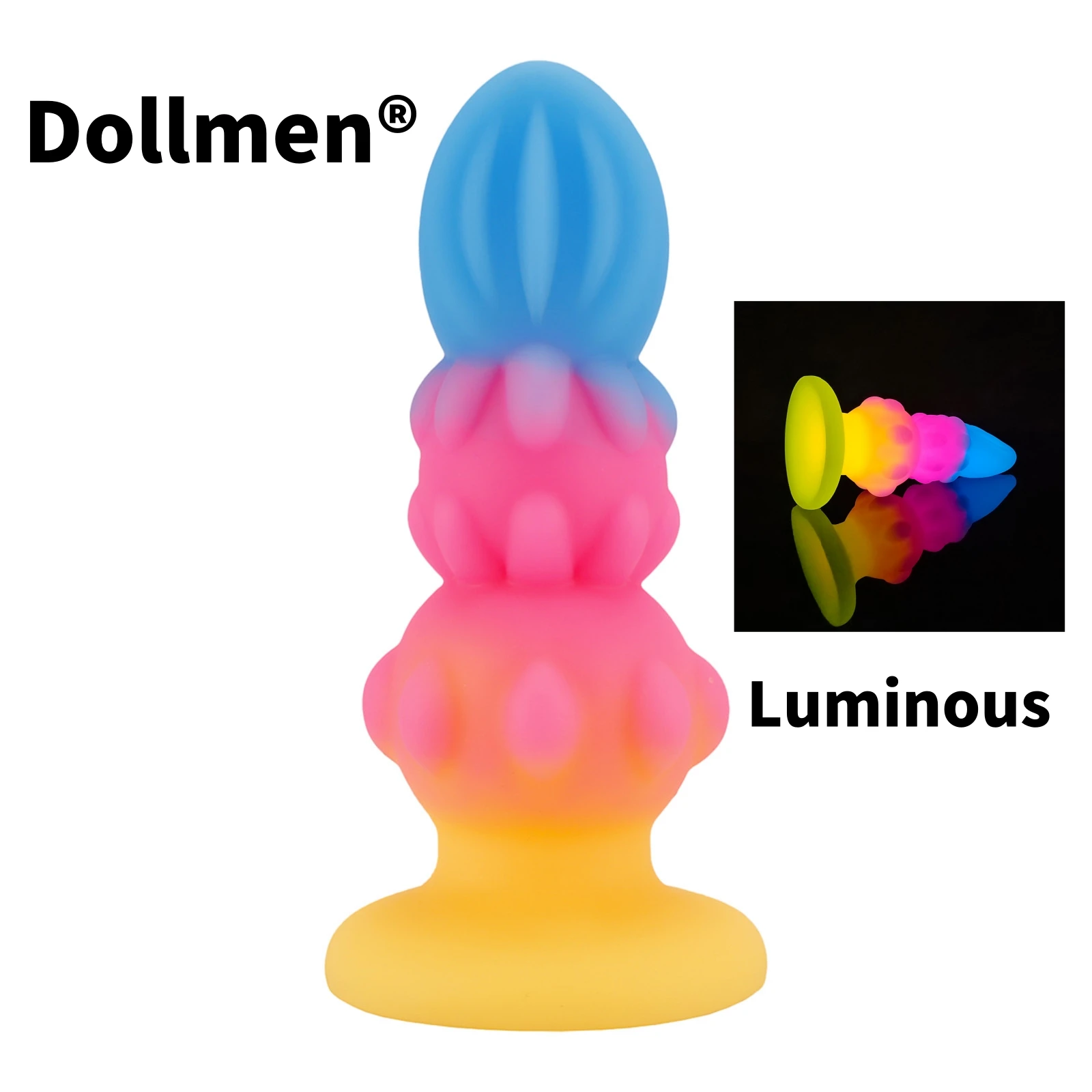 Luminous Anal Plug, Multicolor Butt Plugs, Silicone Ass Dilator Buttplug Anal Expansion Masturbation, Men Women Sex Toys