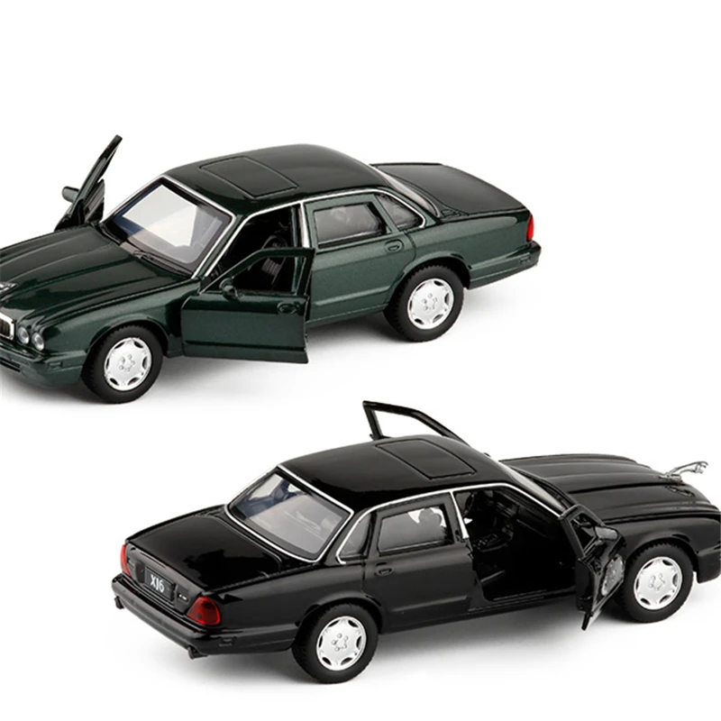 Jaguar-modelo de coche de aleación XJ6, vehículo clásico de Metal fundido a presión, modelo de coche de alta simulación, Colección Pull Back, juguete para niños, regalo, 1:36