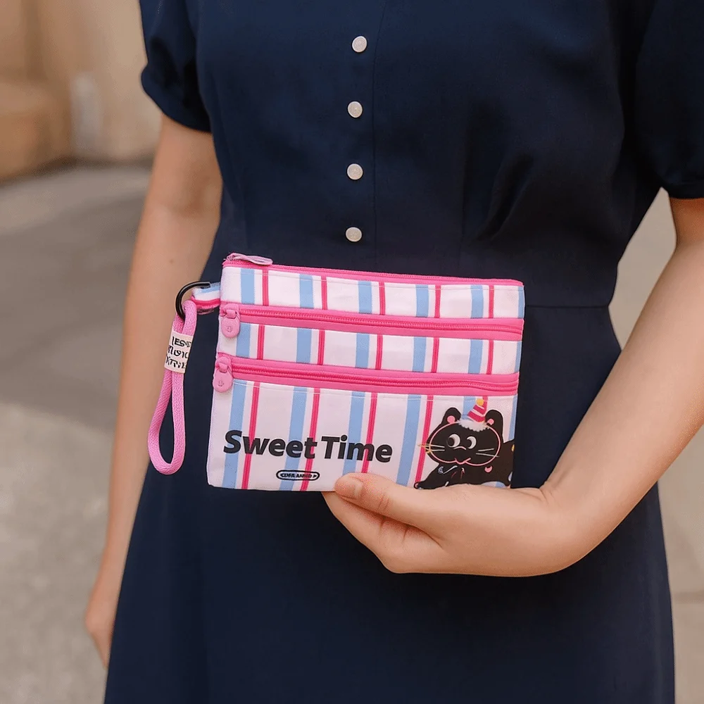

Cute ID Card Storage Bag Waterproof Compact Size Passport Holder Protective Case Lightweight Plane Ticket Bag Business Trips