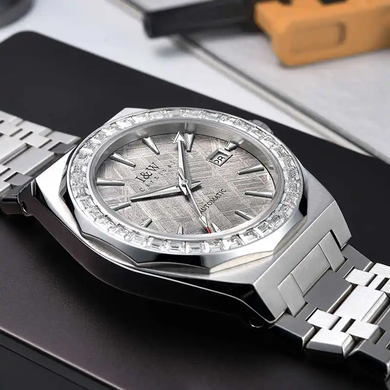 CARNIVAL Natural Meteorite Mechanical Watches High Quality SEIKO Movement Automatic Watch Sapphire Waterproof Relogio Masculino