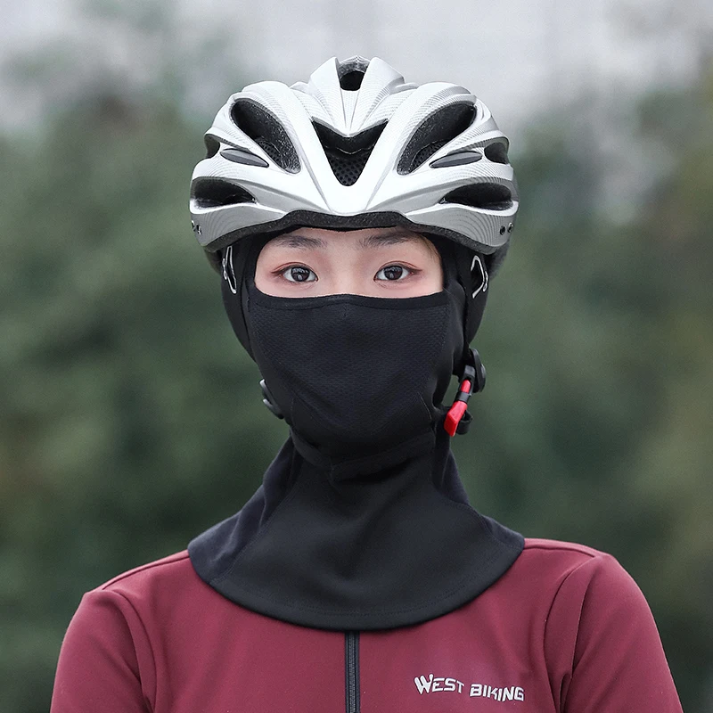 غرب ركوب الدراجات الشتاء الصوف بالاكلافا قناع الوجه الكامل تنفس يندبروف دراجة نارية ركوب الدراجات التزلج قبعة الحرارية هود الرياضة والعتاد