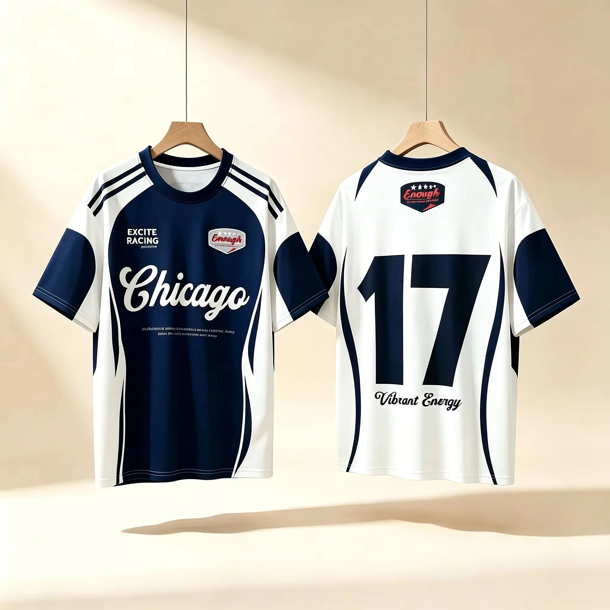 Vintage Color Block Chicago No.17 Sports Jersey Multi‑color Fan Football Match Training Tee Suitable for Adults and Children