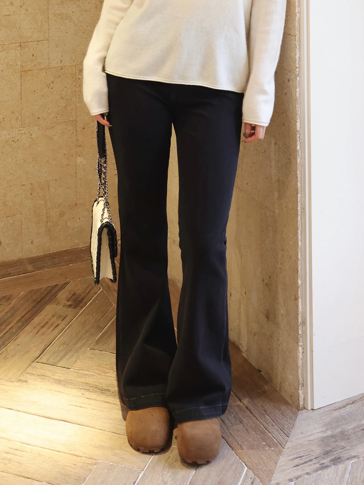 

Mei Waist High Rise Slimming Denim Jeans Fce Lined Elastic Straight Leg Pants Casual Comfortable Cotton Blend Ladies Jeans