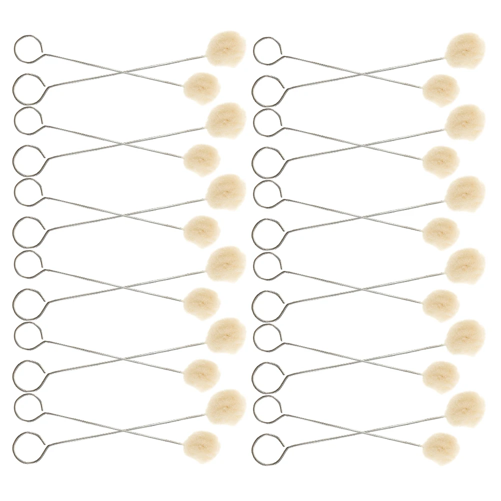 

60 Pcs Ball Cleaning Brush Dyeing Applicator Daubers Daubers Applicators Leatherwork Tools Soft Wool Versatile Cleaning