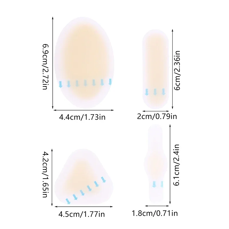 36 Uds. De yesos en blíster, Gel hidrocoloide Invisible, vendajes en blíster, cojín para talón, pie, dedo del pie y protector de la piel