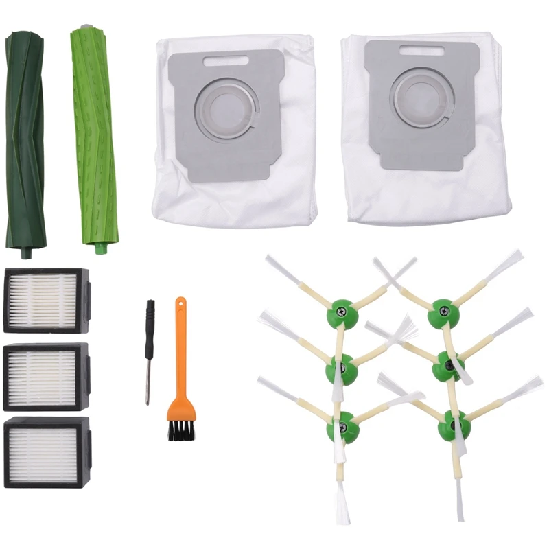 Peças de reposição para Irobot varrendo robô, saco de poeira, I7, I7 +, E5, E6, I3, escova principal, escova lateral, filtro