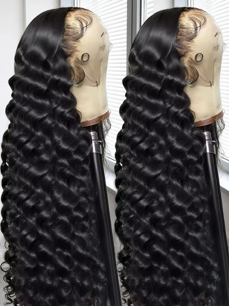 

40 Inch Loose Deep Wave Curly Human Hair 360 Full Lace Front Wigs 100% Brazilian Human Hair 13x4 13x6 Lace Frontal Wig For Women