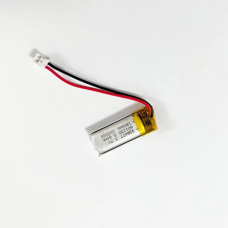 10pcs Battery 3.7V 180mAh 601230 Lithium Polymer LiPo Rechargeable Batteries for Bluetooth Headset Recorder Electric Toothbrush