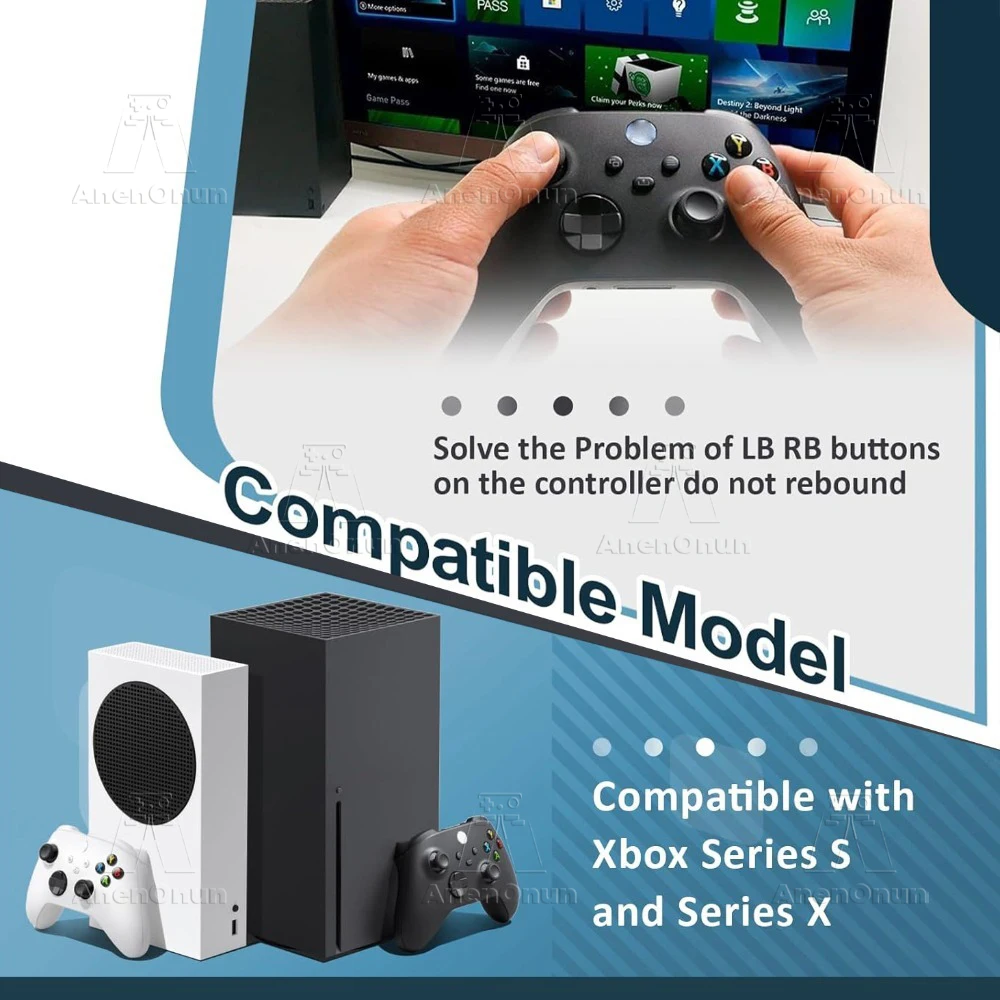 Pulsante paraurti LB RB per Xbox Series X | S Parti di riparazione di ricambio Controller Spalla Trigger Staffa centrale superiore Kit di riparazione rotto
