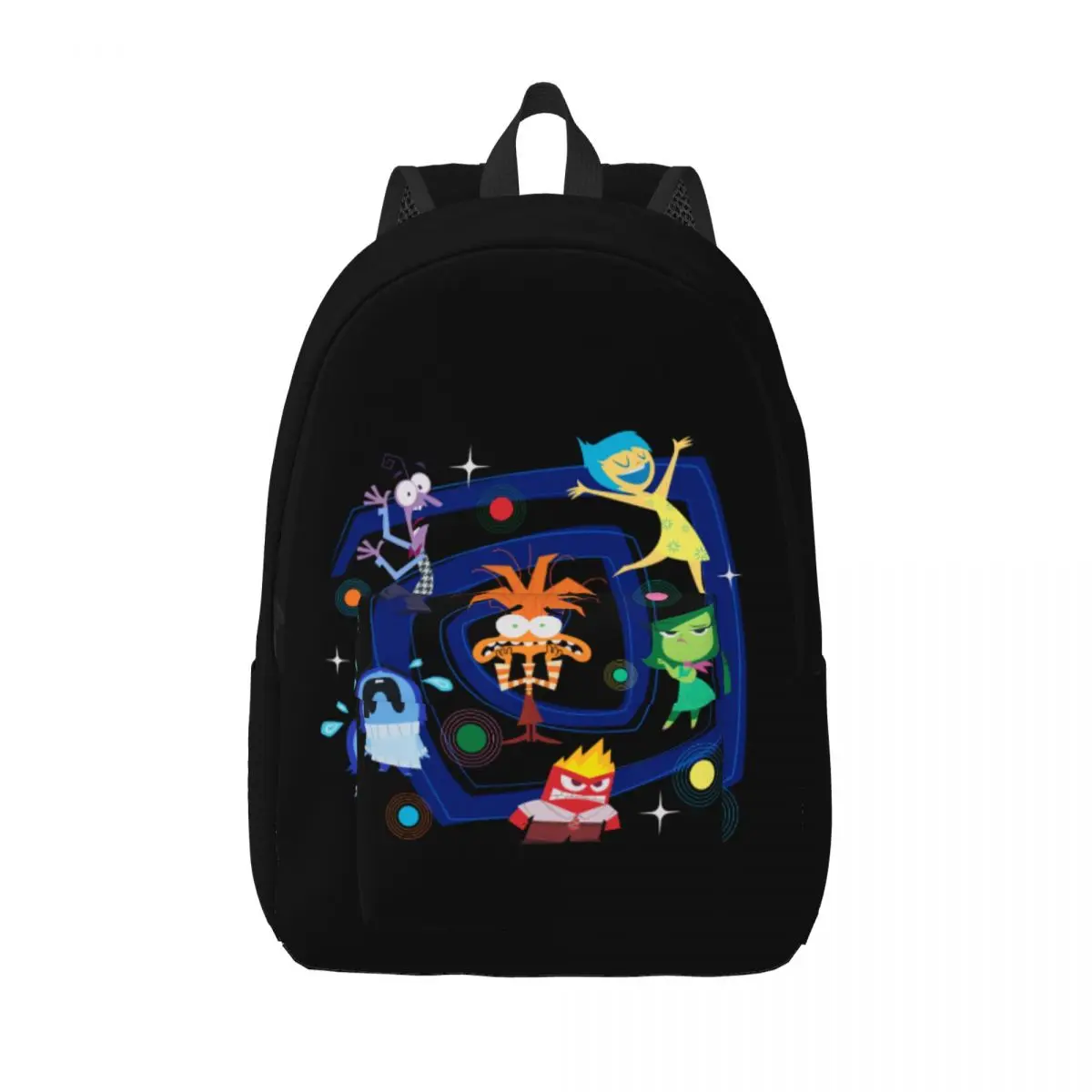 

Custom Inside Out Character Spiral Laptop Backpack Women Men Basic Bookbag for College School Students Bag