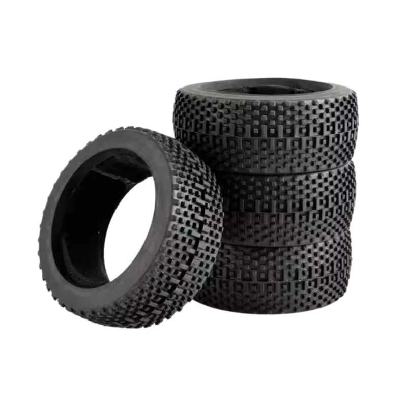 4Pcs Remote Control Car Rubber Tyre Tire Wheel HSP 112*43mm For 1/8 Nitro Power Buggy Baja HPI HIMOTO