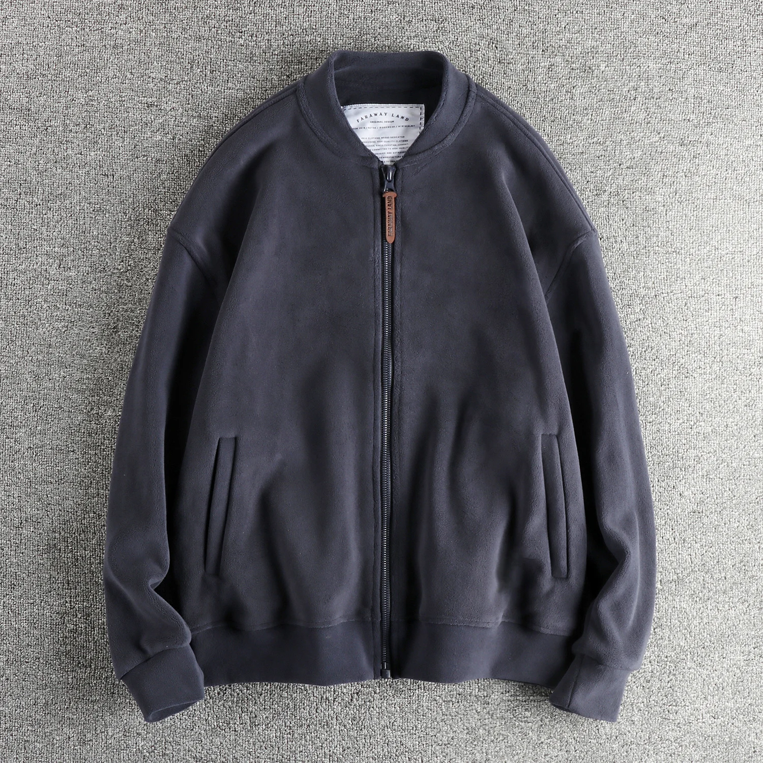 

Autumn and winter new Japanese vintage thick fleece baseball jacket men's warm comfortable loose casual coat cotton jacket