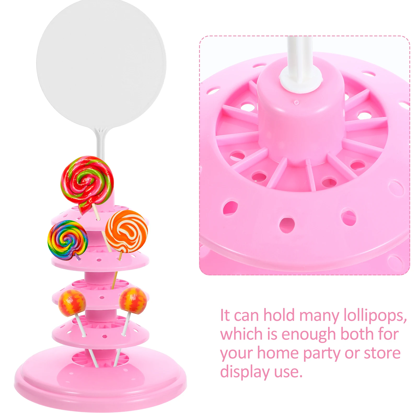 

Multi-Function Lollipop Stand Decorative Candy Display Rack For Wedding Birthday Bridal Shower Cake Pops Holder Reusable Plastic