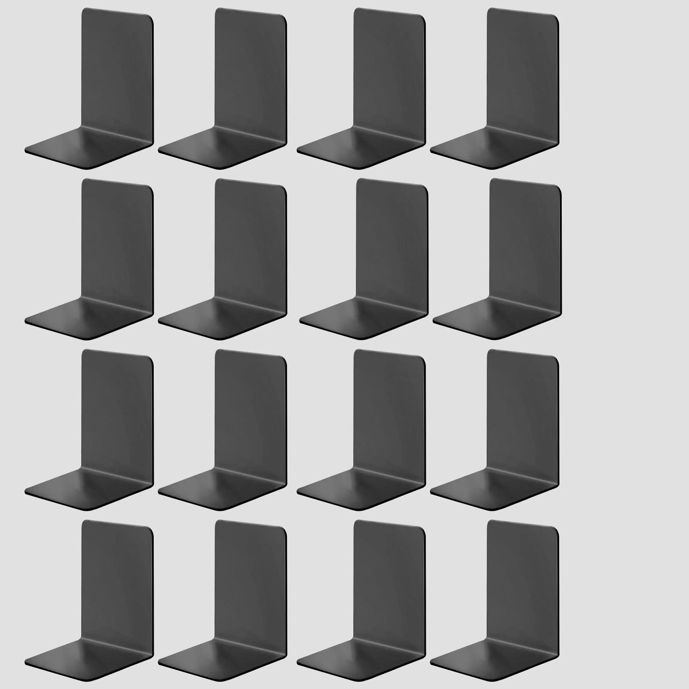 8-delige boekensteunen, doorzichtige boekensteunen voor planken, zware boekensteunen en desktop-organizer, boekenstopper voor boeken/films/cd