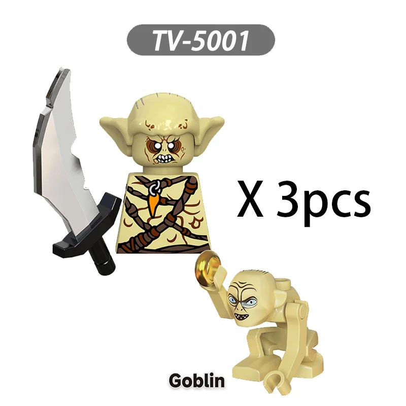 3pcs MOC Medieval Military Monsters Soldier Figures Building Blocks Castle Knights Wars Helmet Sword Shield Toys Gifts