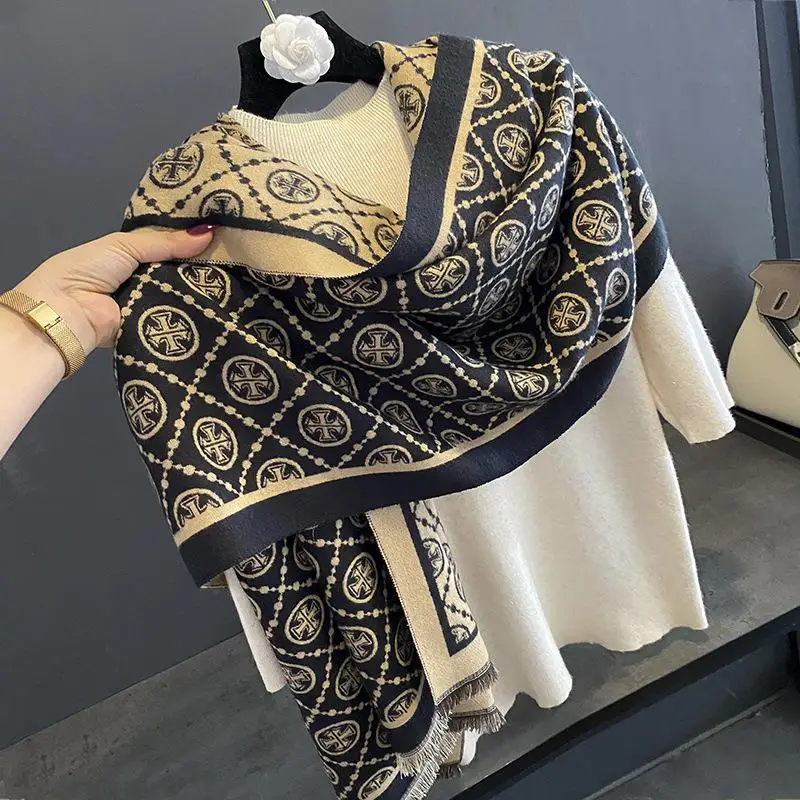 Thick Blanket Warm Cashmere Scarf for Women Luxury Winter Shawl Wrap Pashmina Bufanda Poncho Female Soft Bandana Foulard Echarpe