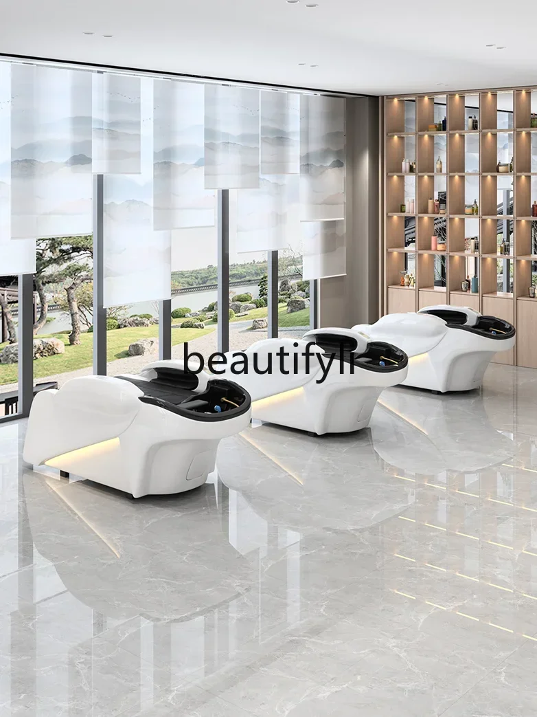 

SS Intelligent massage shampoo bed barber shop special automatic massage head treatment water circulation fumigation