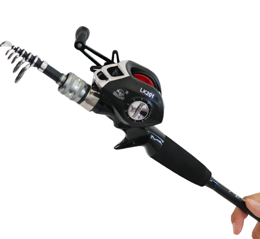 Rod and Reel Combination Set Spinning Wheel Soft Bait Fishing Gear Set Telescopic Rods Reel Combo Ocean Rock Fishing Rod Set