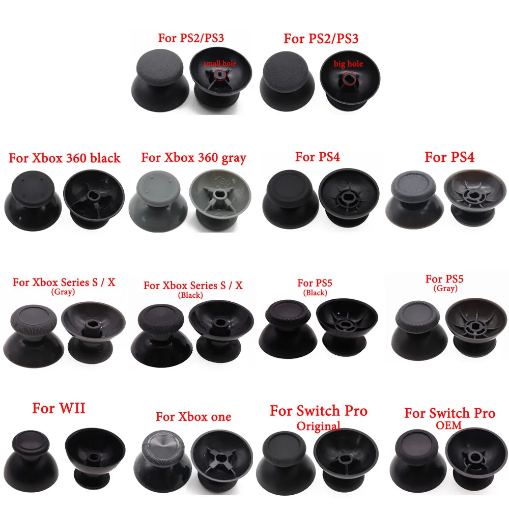 1PCS Replacement Controller Analog Thumbstick Thumb Stick Mushroom Grip Cap Cover for PS2 PS3 PS4 Pro Slim PS5 Xbox one 360