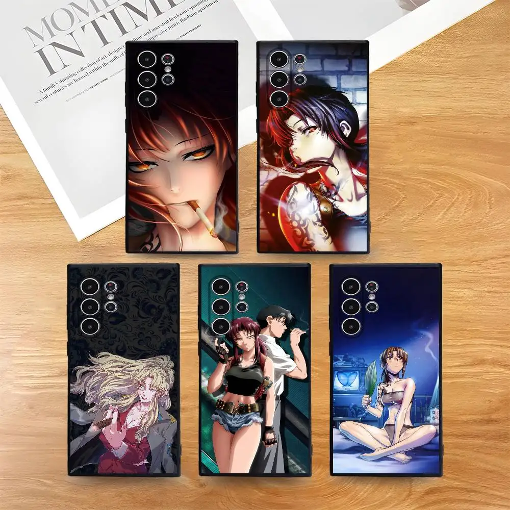 

R-Revy Black Lagoon Anime Phone Case For Phone S Series S21 S22 S23 S24 S25 FE Plus Ultra TPU Soft To Skin-friendly Case