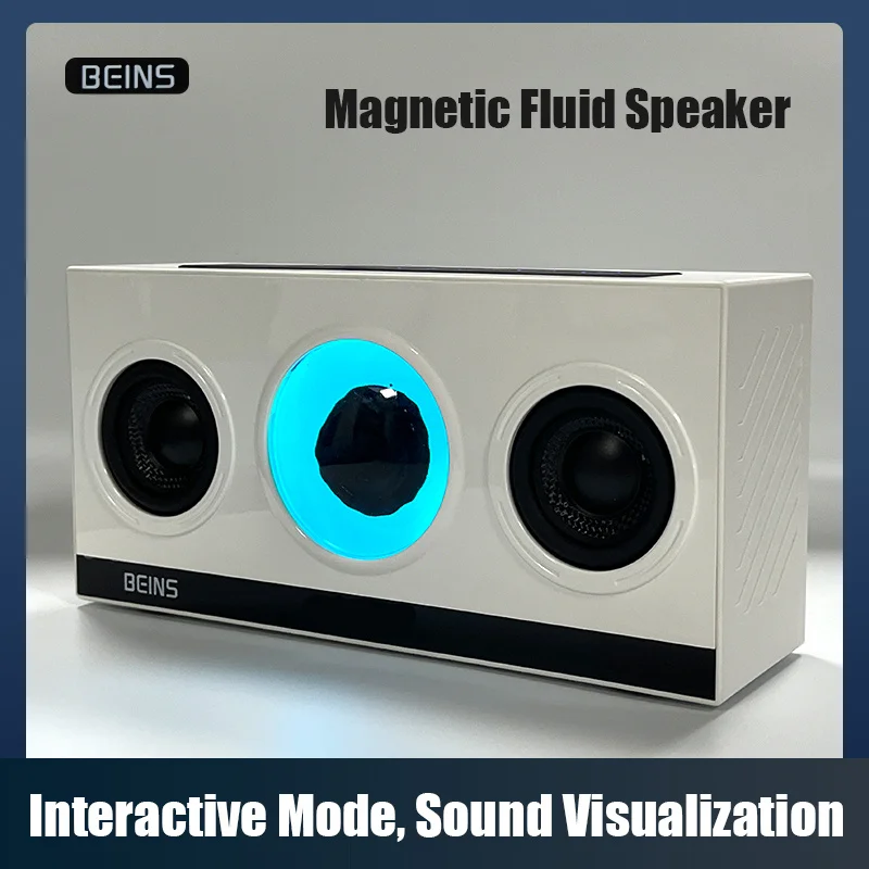 B1 Magnetic Fluid Wireless LED Music Visualizer Speaker, Iron Fluid Sound Visualization Device for Outdoor Parties,Birthday Gift