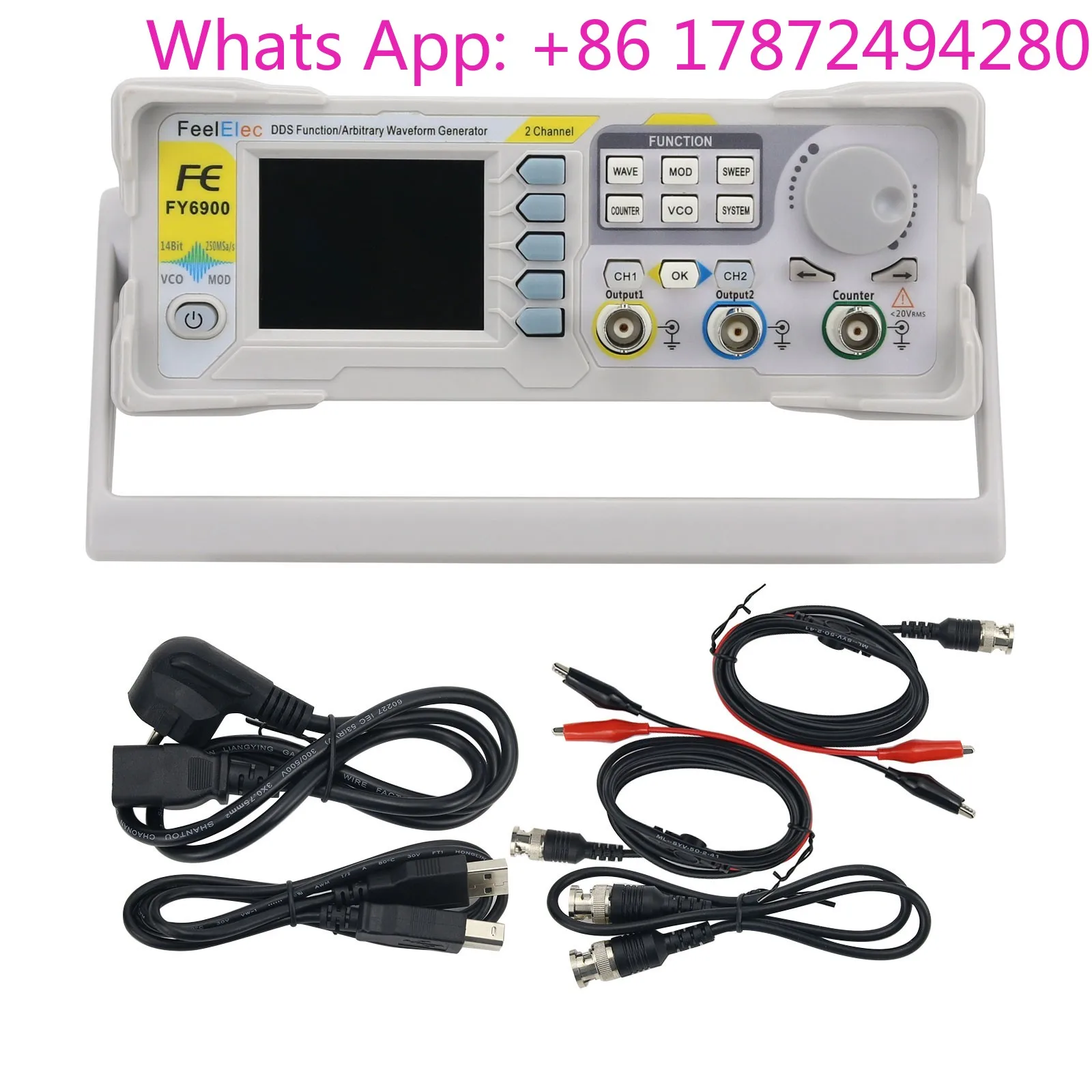FY6900-60M 2-Channel 60MHz Arbitrary Waveform Pulse Signal Generator 2-Function Frequency Counter Product Frequency